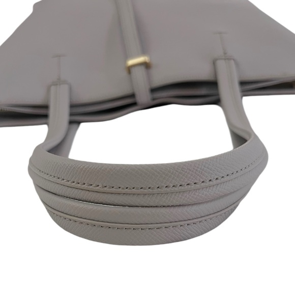 VINCE CAMUTO Leila Gray Driftwood Saffiano Leather Tote Bag - Picture 6 of 14